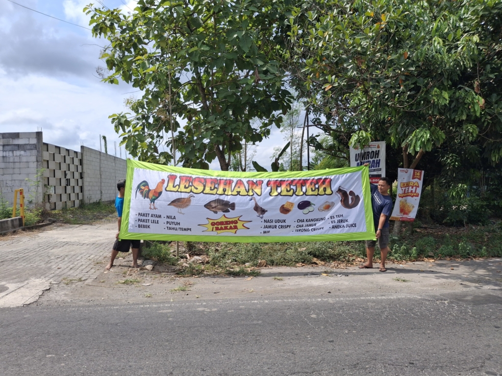 spanduk pecel lele murah jogja